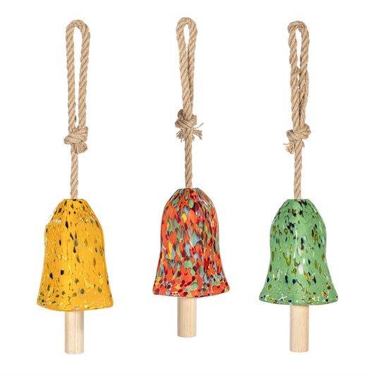 Colorful Confetti Glass Garden Bell