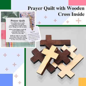 PRAYER QUILT WITH CROSS SEWN INSIDE