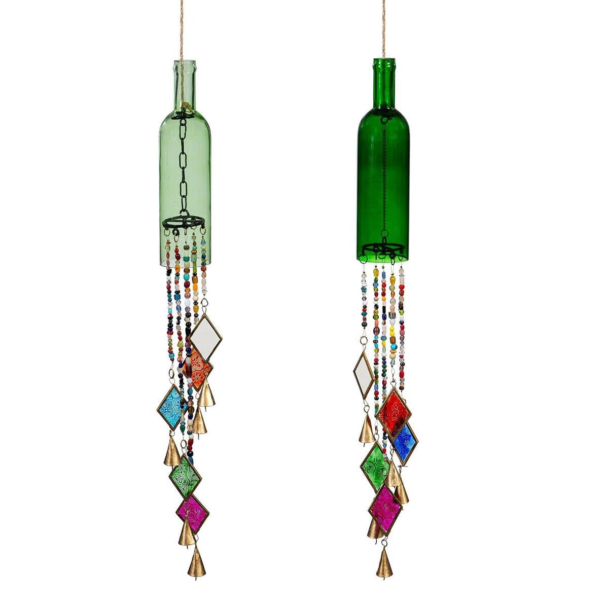 Garden of Wonder Outdoor Hanging Décor, Glass Bottle