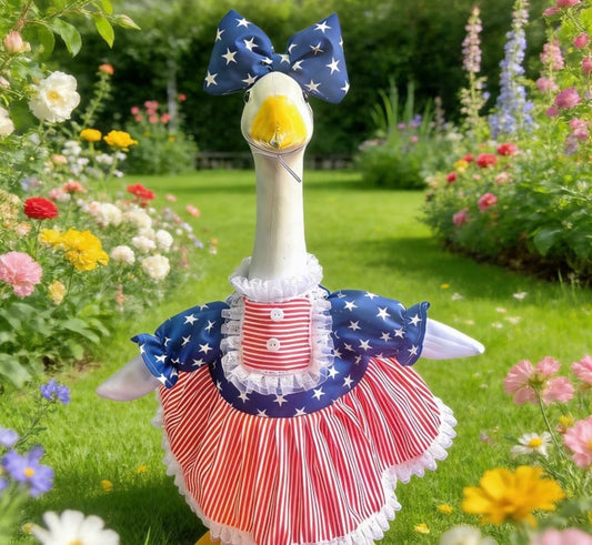 Porch Goose Outfit, Patriotic Frill