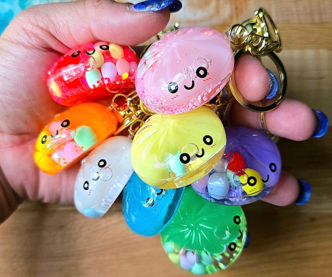 Dumpling Quicksand Acrylic Keychain
