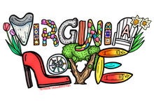 Load image into Gallery viewer, Virginia LOVE Sticker, Second in a series!
