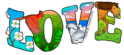 Virginia LOVE Sticker