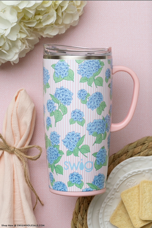 SWIG Hydrangea Drinkware Collection