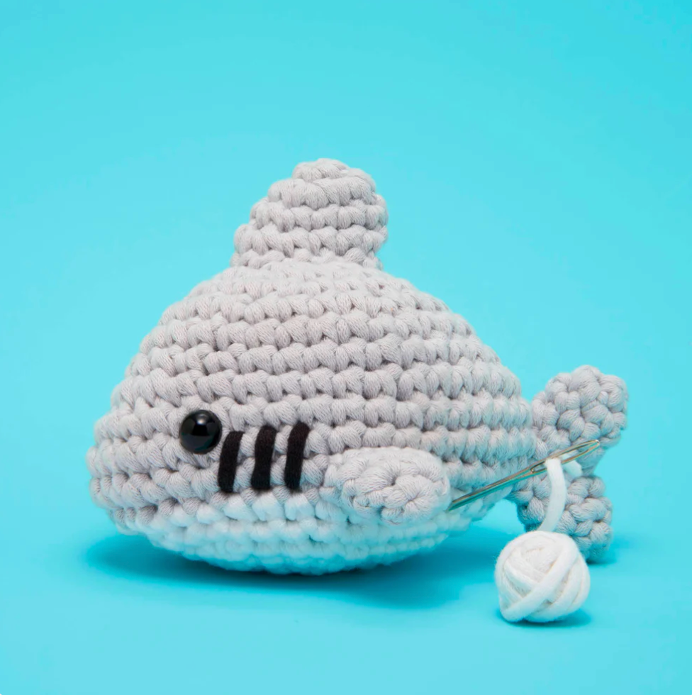 the WOOBLES Tank the Shark Crochet Kit