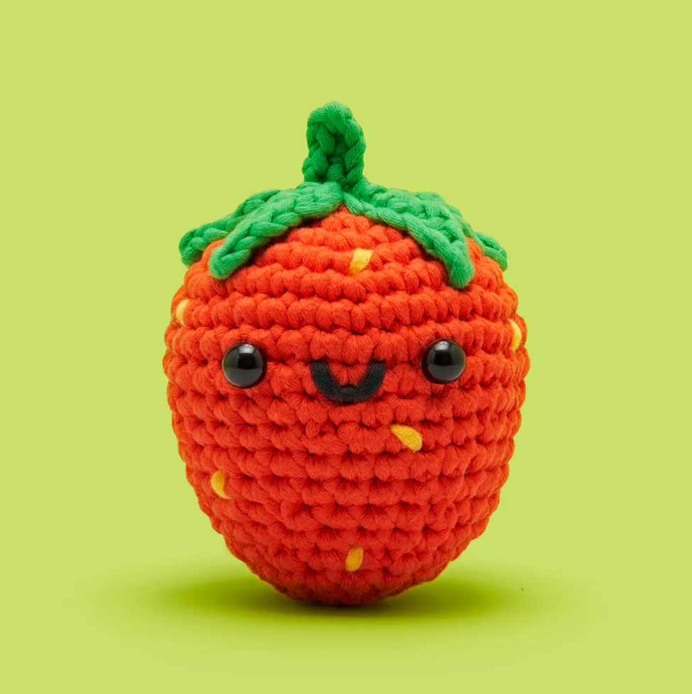 the WOOBLES Alice the Strawberry Crochet Kit