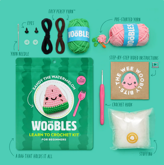 the WOOBLES Sandy the Watermelon Crochet Kit
