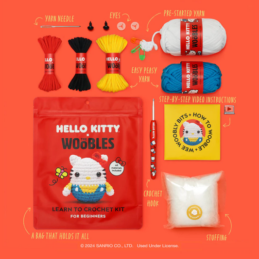 the WOOBLES Hello Kitty® Crochet Kit
