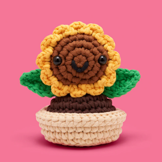 the WOOBLES Ana the Sunflower Crochet Kit