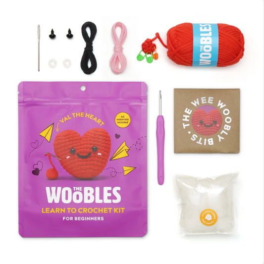 the WOOBLES Val the Heart Crochet Kit