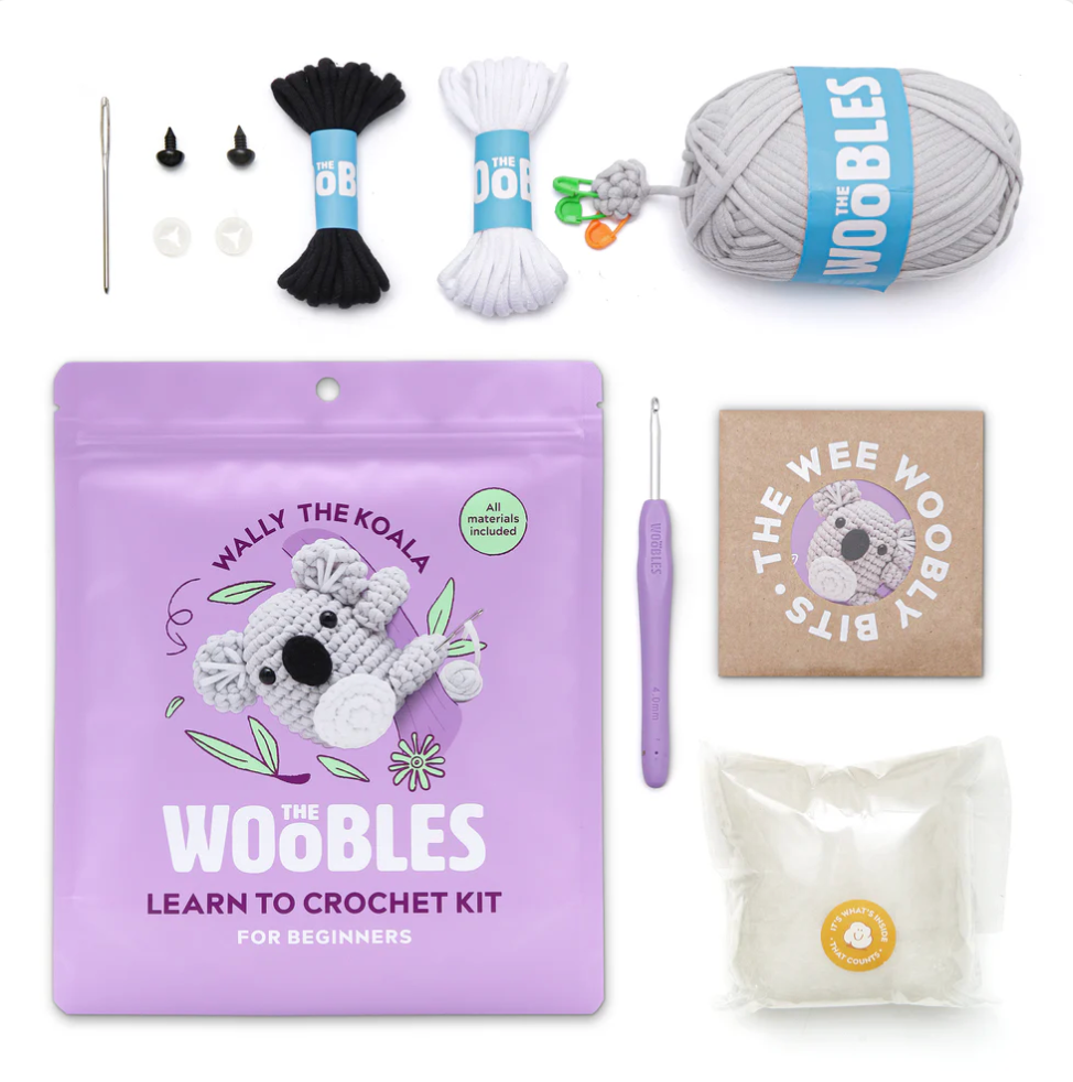 the WOOBLES Wally the Koala Crochet Kit