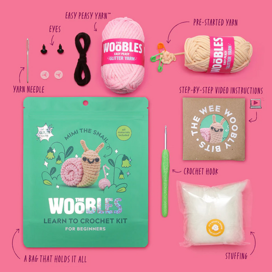 the WOOBLES Mimi the Snail Crochet Kit