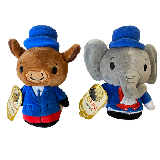 Patriotic Limited Edition Itty Bitty Set Donkey & Elephant