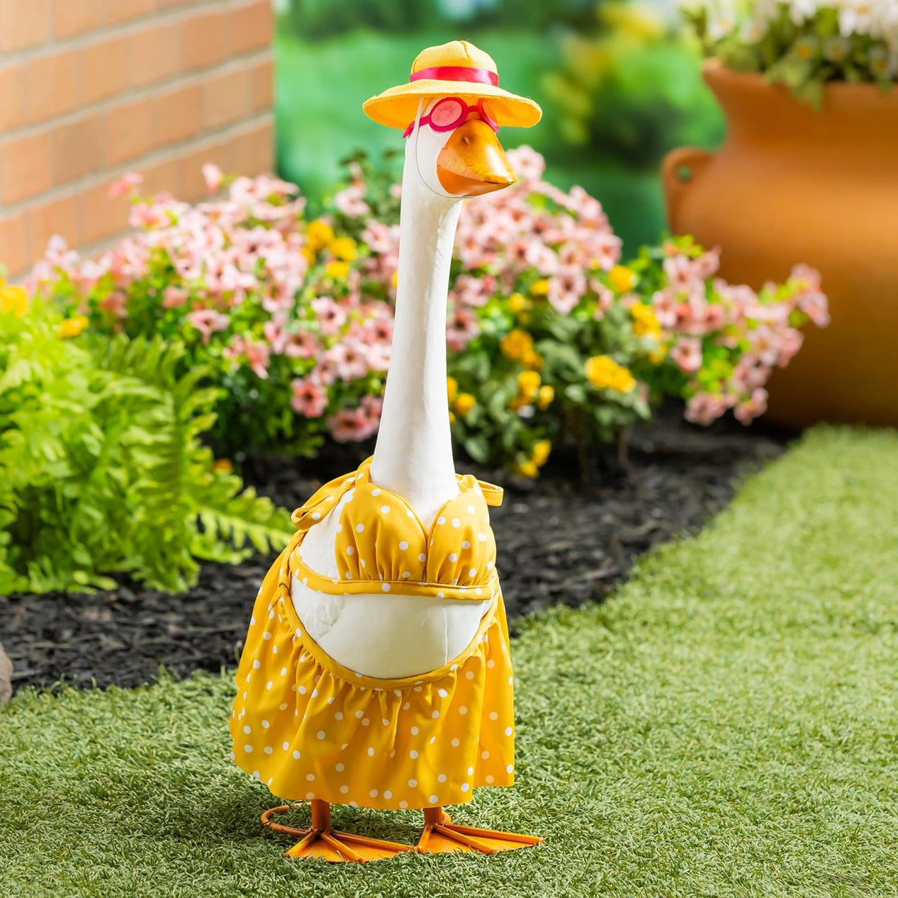 Giddy the Porch Goose with Outfit for in store pickup + Mother's Day "Reveal" card