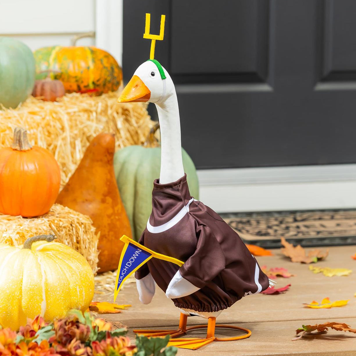 Porch Goose Outfit, Football Post