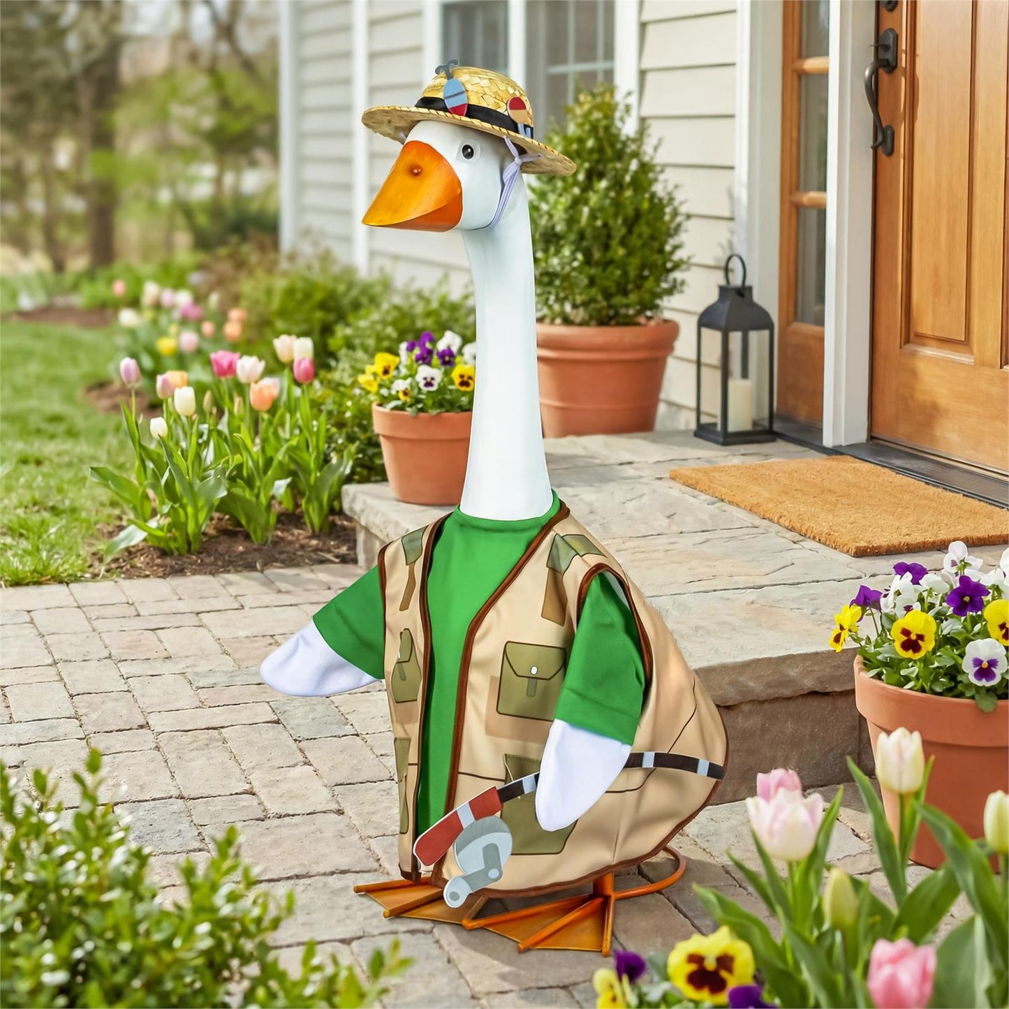 Porch Goose Outfit, Go Fishing