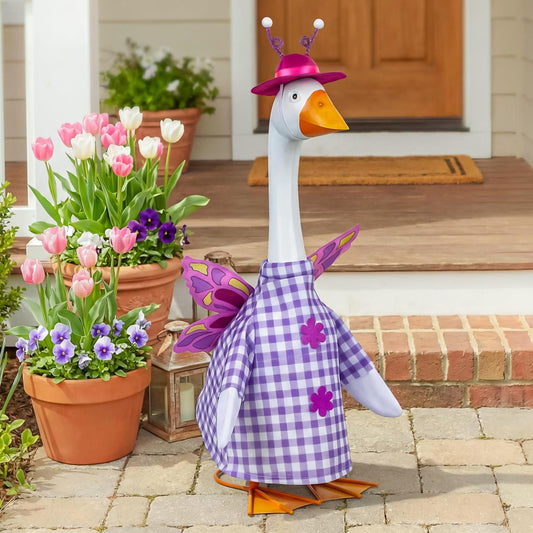 Porch Goose Outfit, Gingham Butterfly