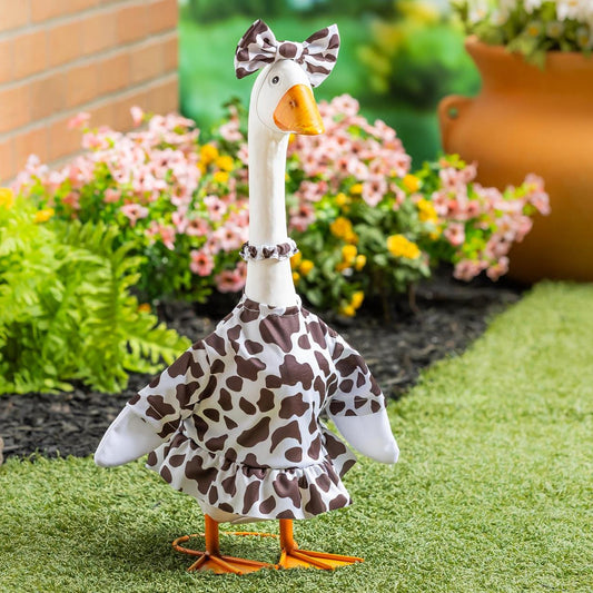 Porch Goose Outfit, Cow Print Gown