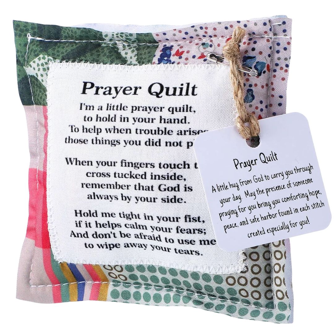 PRAYER QUILT WITH CROSS SEWN INSIDE