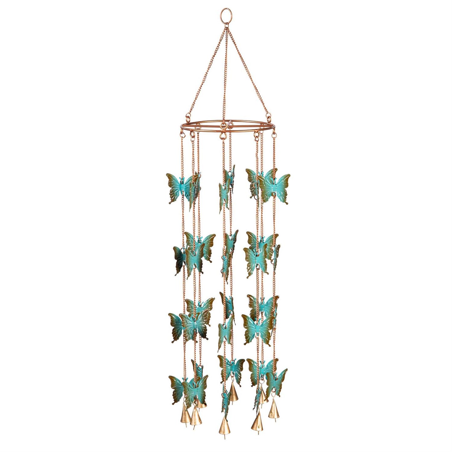 Cottage Garden Wind Chime, Metal Butterfly, 30"